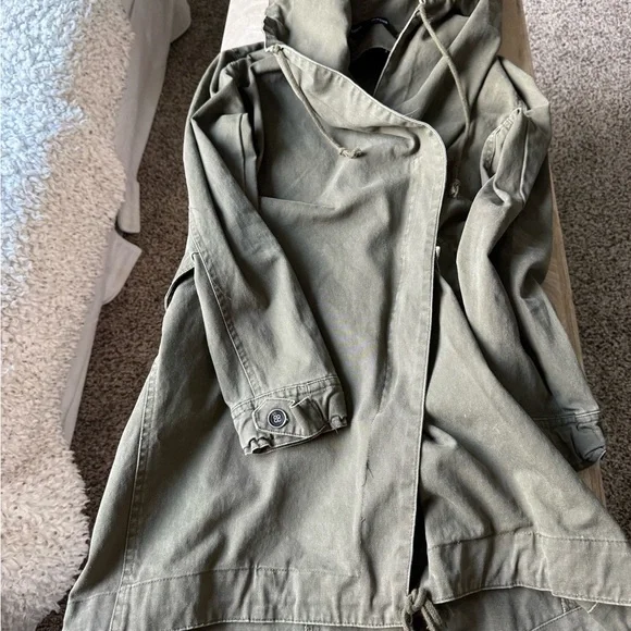 Cookie Courture Army Green Heavy Jacket size Small - Picture 4 of 5